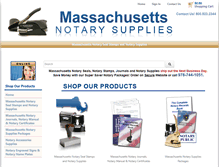 Tablet Screenshot of massachusettsnotarysupplies.com